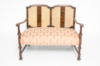 Lot 824 - EDWARDIAN ROSEWOOD BERGERE SUITE comprising a...