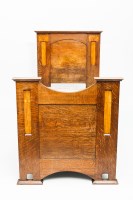 Lot 840 - LIBERTY'S ARTS AND CRAFTS MARQUETRY OAK SINGLE...