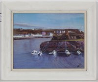 Lot 2406 - ALICK GRAY, ALL TIED UP IN PORT PATRICK oil on...