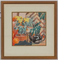 Lot 2433 - * JENNIFER IRVINE, STILL LIFE WITH FLOWERS AND...