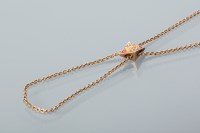 Lot 1660 - UNUSUAL VICTORIAN RUBY AND SEED PEARL SLIDE...