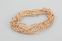 Lot 1702 - NINE CARAT GOLD GUARD CHAIN marked 9c, 28.4g