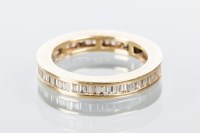 Lot 1760 - DIAMOND SET FULL ETERNITY RING with channel...