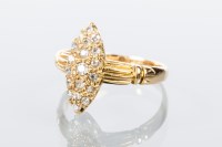 Lot 1802 - MARQUISE SHAPED DIAMOND CLUSTER RING set with...