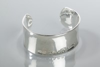 Lot 1822 - TIFFANY & CO HEAVY SILVER CUFF BANGLE...