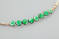 Lot 1940 - CHINESE JADEITE BRACELET set with eight...