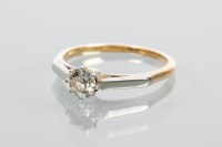 Lot 1945 - DIAMOND SOLITAIRE RING the brilliant cut...