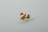 Lot 2027 - PAIR OF EIGHTEEN CARAT GOLD KNOT DESIGN STUD...