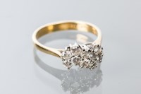 Lot 2033 - DIAMOND CLUSTER RING with a cluster of...