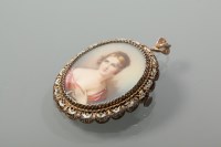 Lot 2045 - CONTINENTAL SILVER GILT MOUNTED PORTRAIT...