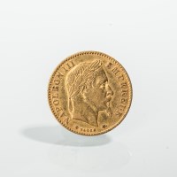Lot 1497 - FRENCH NAPOLEON III TEN FRANC GOLD COIN DATED...