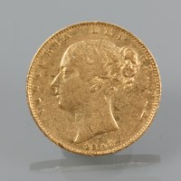 Lot 1529 - GOLD YOUNG HEAD VICTORIA SHIELD BACK SOVEREIGN...