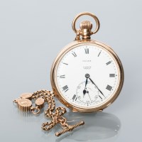 Lot 731 - NINE CARAT GOLD OPEN FACED ROLEX POCKET WATCH...