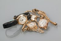 Lot 742 - GROUP OF FOUR LADY'S NINE CARAT GOLD COCKTAIL...