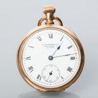 Lot 754 - GENTLEMAN'S GOLD PLATED OPEN FACE POCKET WATCH...
