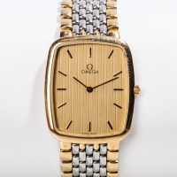 Lot 758 - GENTLEMAN'S BI COLOUR OMEGA DEVILLE QUARTZ...