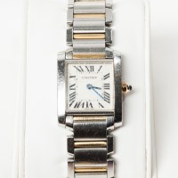 Lot 762 - LADY'S BI-COLOUR STAINLESS STEEL AND GOLD...