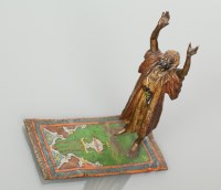 Lot 853 - COLD-PAINTED BRONZE FIGURE OF AN ARAB FIGURE...