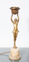 Lot 865 - ART DECO BRONZED SPELTER FIGURE OF A YOUNG...