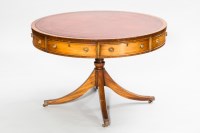 Lot 872 - GEORGE IV STYLE MAHOGANY DRUM TABLE with...