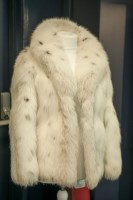 Lot 887 - LADY'S WHITE FOX FUR JACKET partly dyed to...