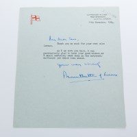 Lot 889 - LETTER SIGNED BY LORD LOUIS, 1ST EARL...