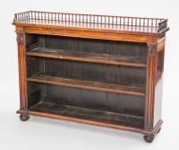 Lot 952 - ATTRACTIVE EARLY VICTORIAN ROSEWOOD DWARF OPEN...