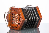 Lot 522 - VICTORIAN WALNUT CONCERTINA by Barnett Samuel...