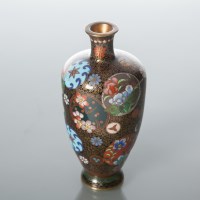 Lot 403 - JAPANESE CLOISONNE VASE decorated with...