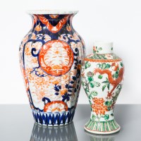 Lot 404 - JAPANESE IMARI VASE of baluster form,...