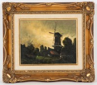 Lot 61 - * TOON KOSTER (DUTCH 1913 - 1989), DUSK AT THE...