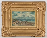 Lot 103 - THOMAS B SMITH BY THE SEA oil on board, signed...