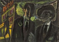 Lot 2025 - * JOHN BYRNE RSA, THE REGAL mixed media,...