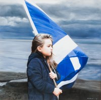 Lot 2100A - GERARD BURNS, WHERE THE LAND MEETS THE SEA oil...