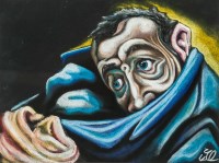 Lot 2153 - * KEVIN O'ROURKE, BLUE COAT pastel on paper,...