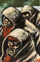 Lot 2229 - * DONALD MCLEOD, THE DRUIDS pastel on paper,...