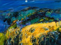 Lot 2239 - SHELAGH CAMPBELL, SEPTEMBER MOON ISLAY acrylic...