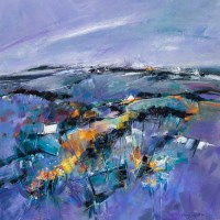 Lot 2251 - SHELAGH CAMPBELL, HILLSIDE SCORAIG acrylic on...