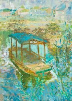 Lot 2253 - * CYNTHIA WALL RSW PAI (1927 - 2012), BOAT ON...
