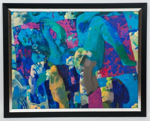 Lot 2275 - ANDREI BLUDOV (RUSSIAN), FIGURE IN BLUE oil on...