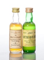 Lot 1050 - THE MACALLAN OVER 16 YEAR OLD MINIATURE Single...