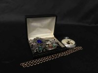 Lot 3 - GROUP OF VARIOUS SILVER AND COSTUME JEWELLERY...