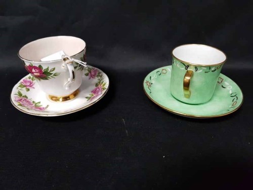 Lot 17 - HAND PAINTED TEA SERVICE along with a Paragon...