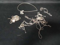Lot 23 - LOT OF SILVER NECKLETS AND PENDANTS approx 99...