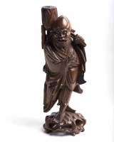 Lot 262 - CHINESE ROOTWOOD CARVING OF SHAO LAO the...