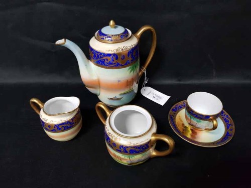 Lot 70 - JAPANESE HAND-PAINTED COFFEE SERVICE