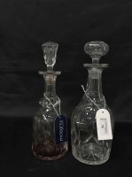 Lot 74 - LOT OF CRYSTAL DECANTERS along with three...