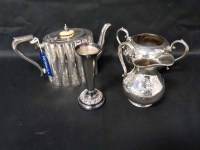 Lot 102 - LOT OF SILVER PLATED OBJECTS including two...