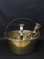 Lot 135 - LOT OF BRASS AND PEWTER WARE including...