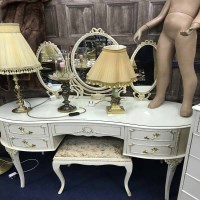 Lot 162 - FRENCH STYLE WHITE AND GILT BEDROOM SUITE...
